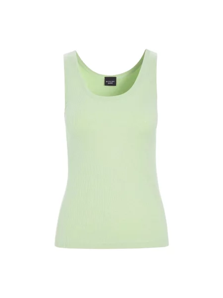 Prążkowany top Bitte Kai Rand na ramiączkach zielony