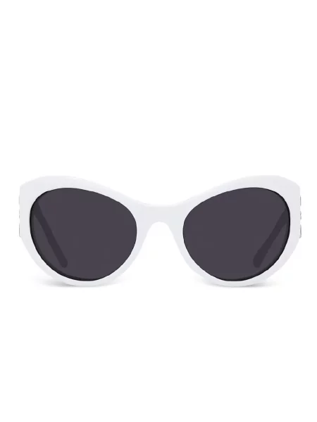 Ochelari de soare ovali Givenchy Eyewear alb