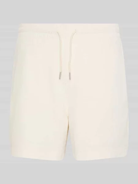 Szorty dresowe z tunelem Calvin Klein Jeans białe