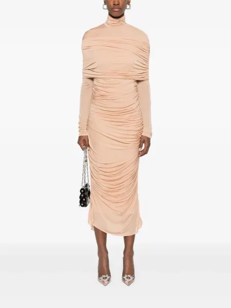 Rochie midi Mugler cu volane
