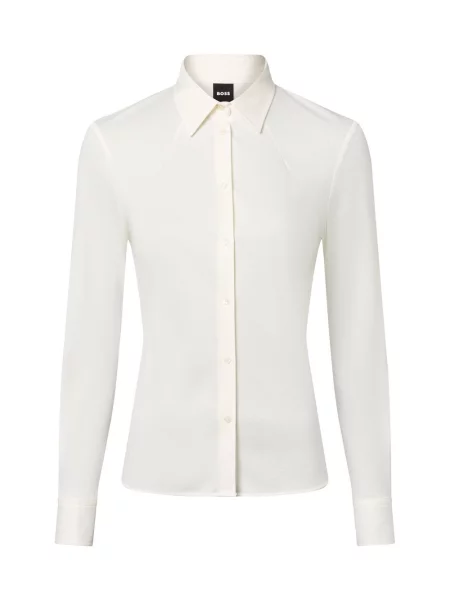 BOSS koszula regular z kołnierzykiem klasycznym biały