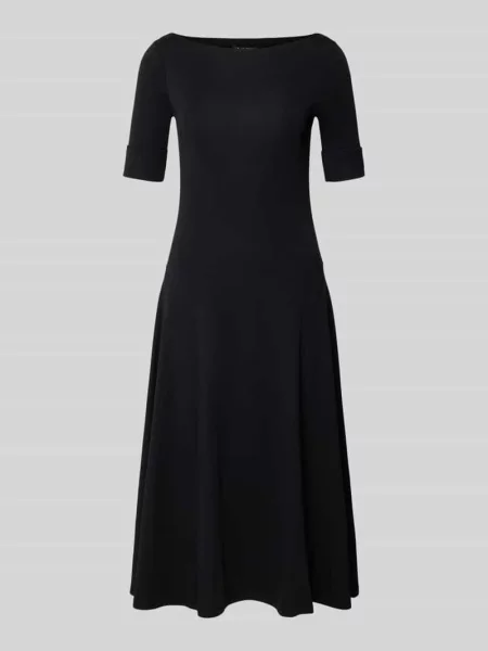 Sukienka midi z rękawem o dł. model ‘MUNZIE’ Lauren Ralph Lauren czarna