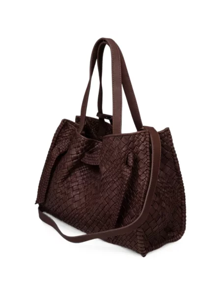 Geantă shopper Visona` din piele maro