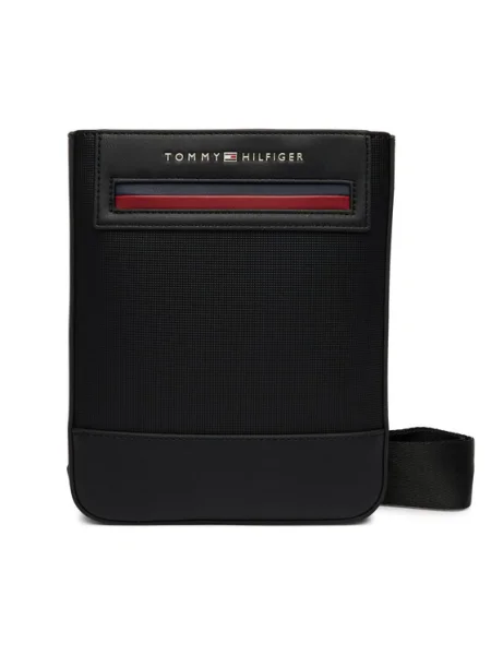 Taška cez rameno Tommy Hilfiger Th Foundation Mini Crossover čierna