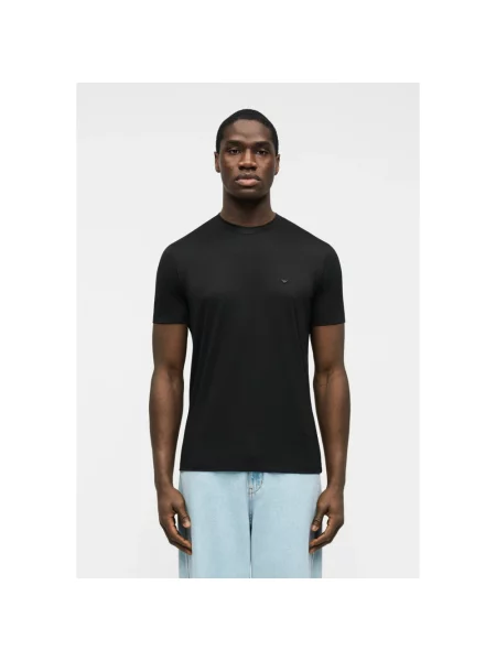 Koszulka Emporio Armani z logo czarna