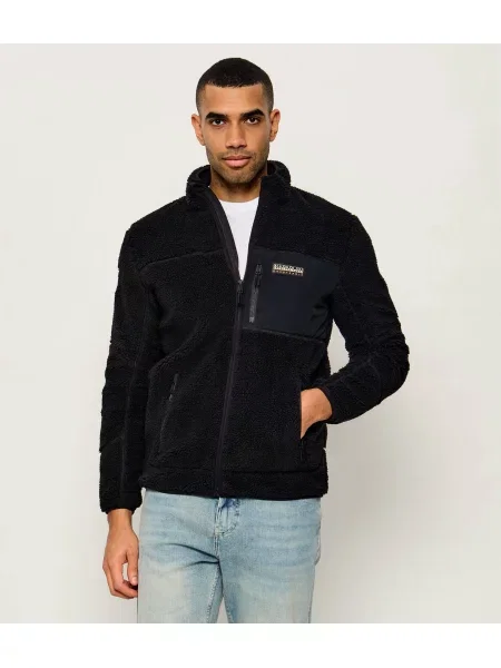 Hanorac din fleece Napapijri din fleece negru