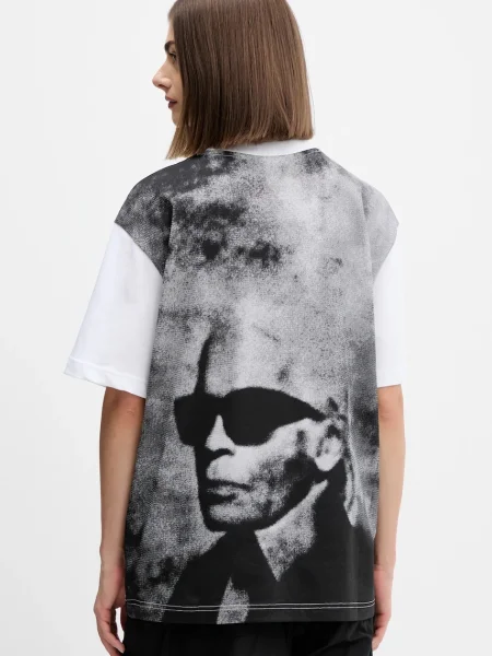 Тениска Karl Lagerfeld Jeans дамска бяло