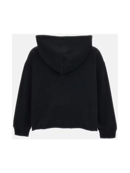 Bluza z kapturem Mm6 Maison Margiela z kapturem czarna