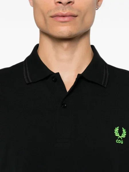 Polo Comme Des Garçons Homme με αυτόγραφο μαύρο