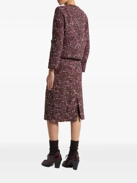 Geacă Etro din tweed roșu