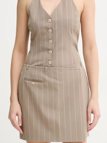 Samsoe Samsoe fustă SANEEM mini evazati bej