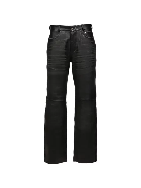 Pantaloni Our Legacy din piele negru