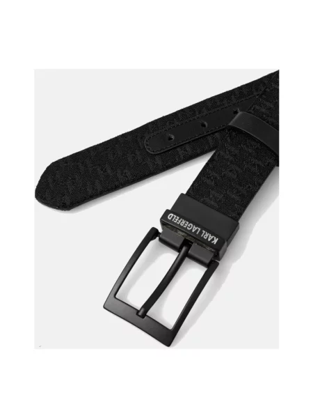 Pasek Karl Lagerfeld z logo czarny