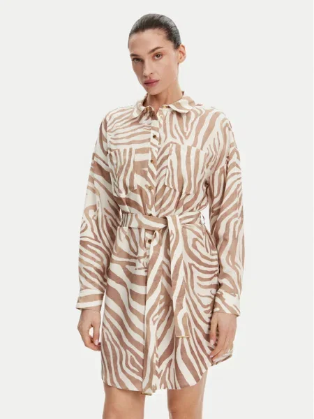 Marciano Guess Rochie tip cămașă bej