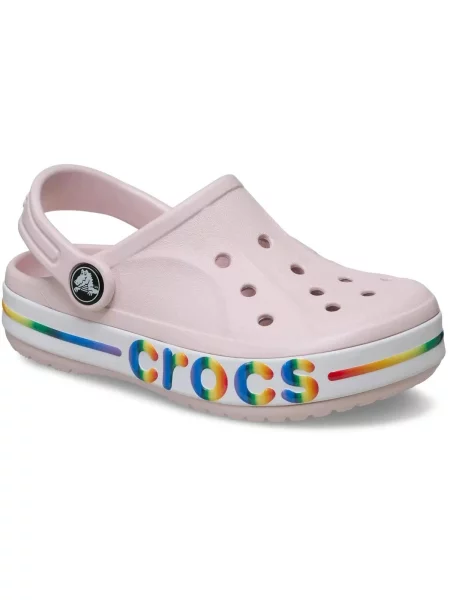Chodaki Dla Dzieci Crocs Bayaband Rainbow Band Clog białe