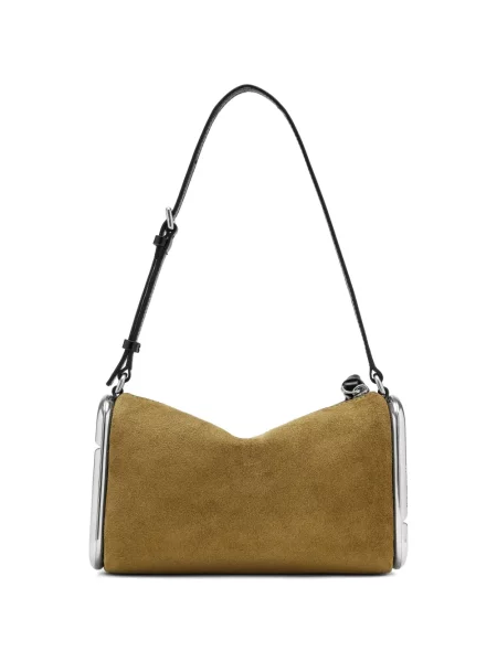 Geantă Marc Jacobs din piele de căprioară maro