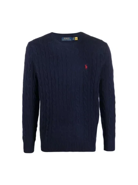 Sweter Polo Ralph Lauren wełniany niebieski