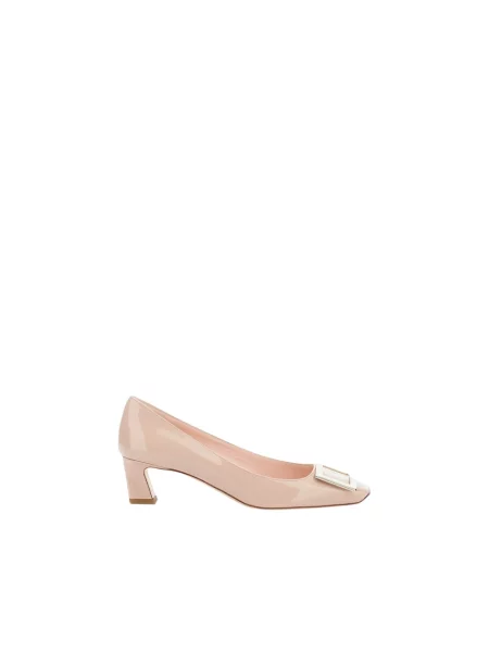 Czółenka Roger Vivier skórzana różowa