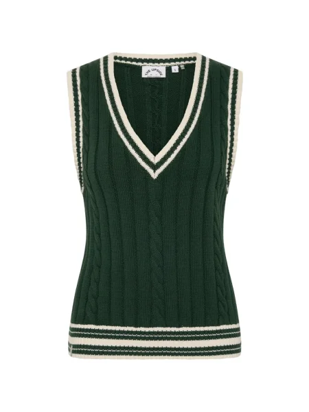 Vestă The Upside tricotate cu decolteu în V verde