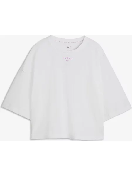 Koszulka Puma x HYROX Croped Lifestyle czarny różowy S biały