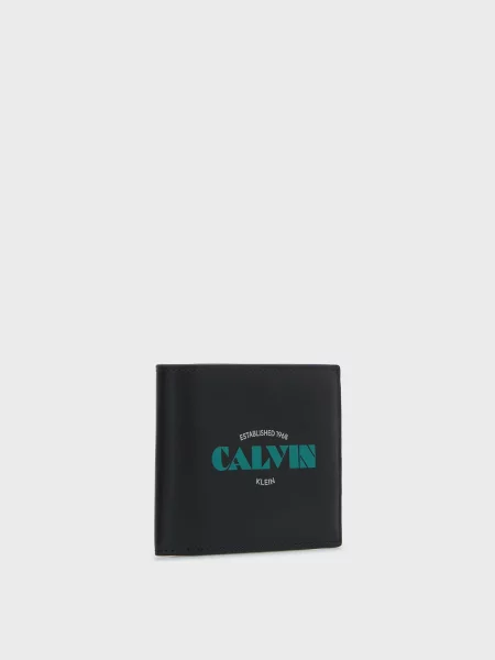 Кожаный кошелек Calvin Klein черный