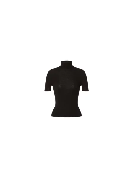 Sweter z golfem Alberta Ferretti z kaszmiru czarny