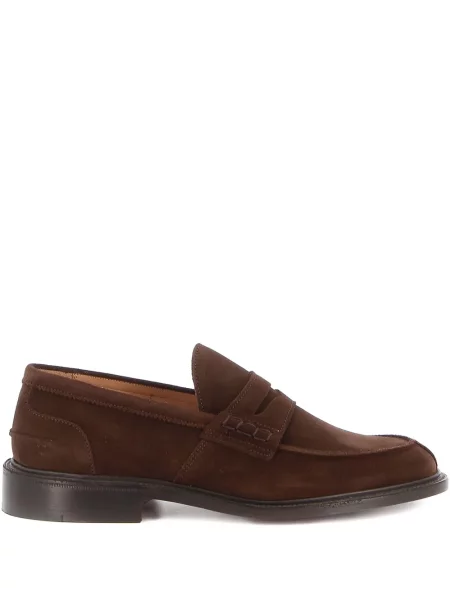 Pantofi loafer Tricker's din piele de căprioară maro