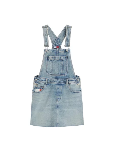 Kombinezon jeansowy Tommy Jeans niebieski