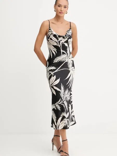 Guess sukienka NEW AKILINA maxi dopasowana czarny