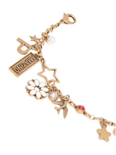 PINKO odstranljivi pas za torbico Bag Charm 2 AI PCPL Zlata