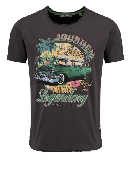 Key Largo Tricou Journey galben / metalic / verde / roz închis gri