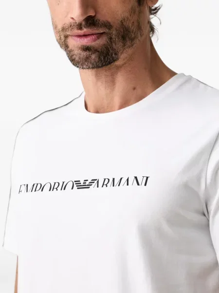 Tricou Emporio Armani cu imagine alb