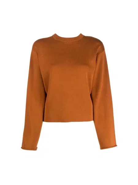 Sweter Proenza Schouler z długim rękawem brązowy