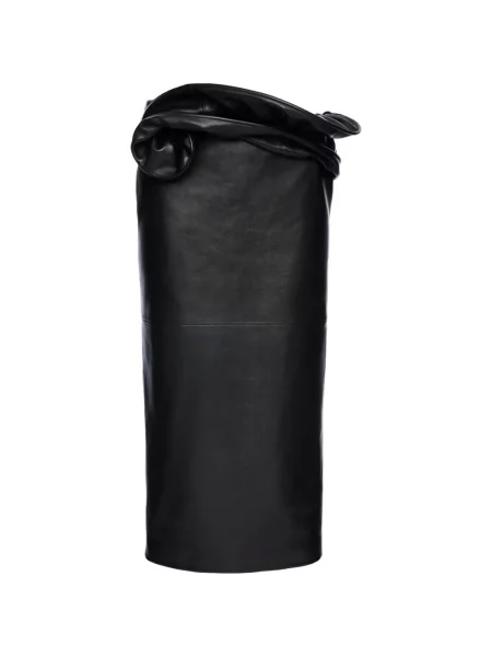 Fustă din piele Magda Butrym cu model floral negru