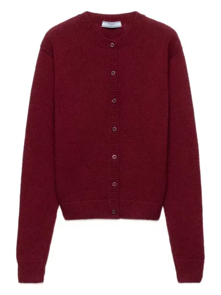 Cardigan Prada din cașmir roșu