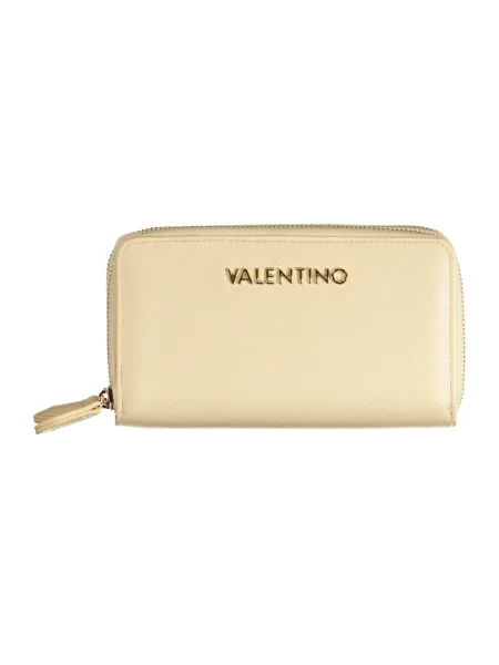 Lniany portfel Valentino By Mario Valentino beżowy