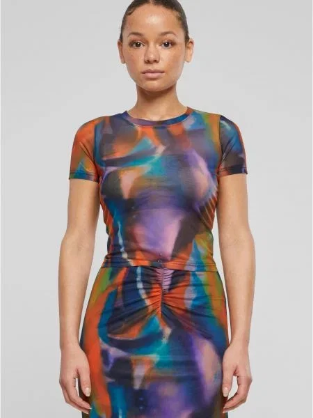 Multicolor tricou Urban Classics plasă