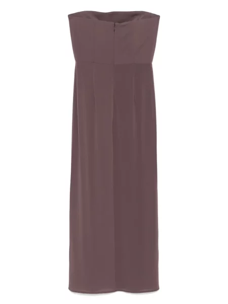 Rochie maxi Alex Perry din crep de costum maro
