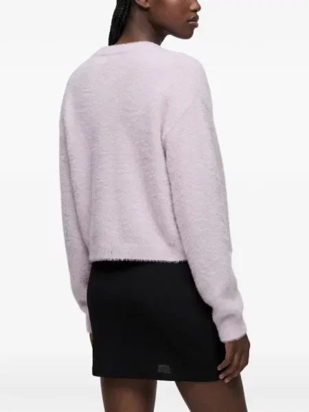 Ζακέτα Karl Lagerfeld Jeans με αυτόγραφο μωβ