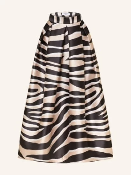 Lunatica Milano Satynowa Spódnica beige czarna