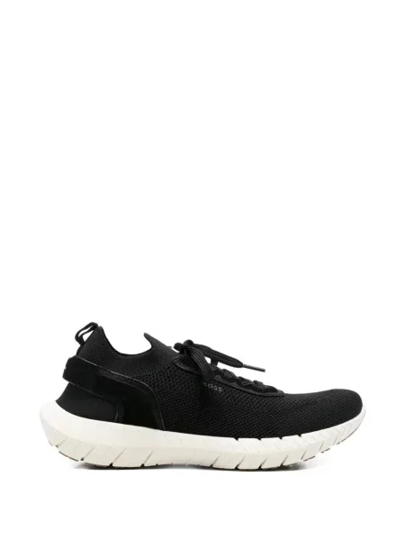 Sneakerși Boss cu șireturi din dantelă negru