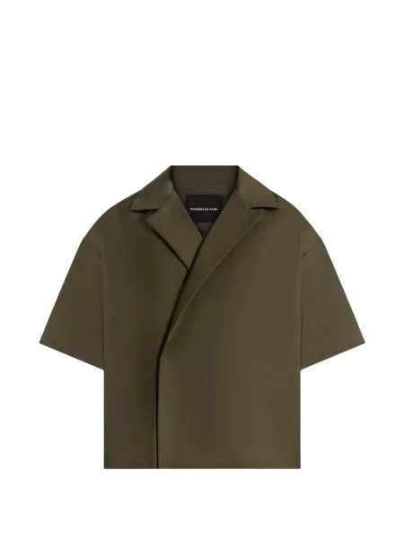 Cămașă Manière De Voir din țesătură twill cu două rânduri de nasturi verde