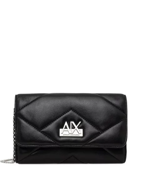 Geantă Armani Exchange cu autograf negru