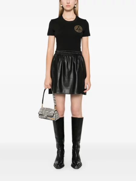 Raštuotas marškinėliai Versace Jeans Couture juoda
