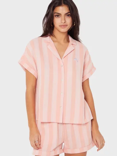 Смугаста сорочка Etam рожева