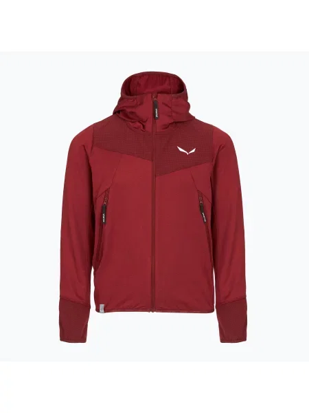 Детски суитшърт за трекинг Salewa Agner Melange PL FZ Hoody syrah