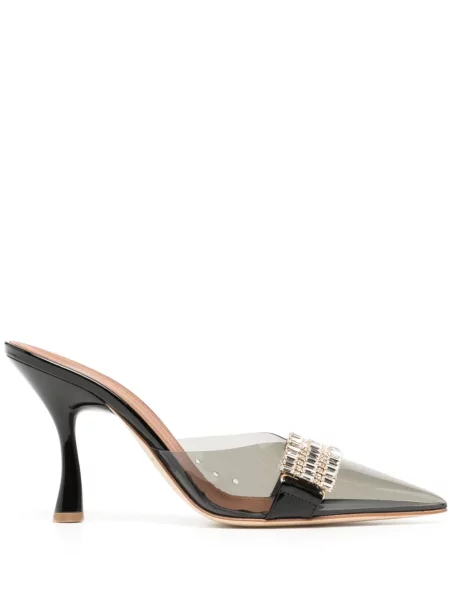 Papuci tip mules Malone Souliers din piele gri