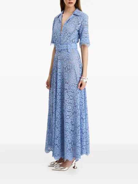 Maxi rochie maxi Moos Studio din dantelă de costum albastru