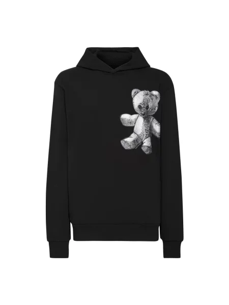 Bluza z kapturem Philipp Plein z kapturem z wzorem paisley czarna