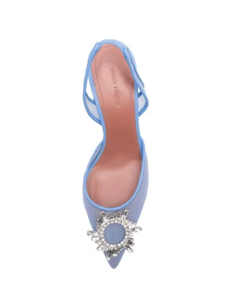 Pantofi cu toc Amina Muaddi albastru